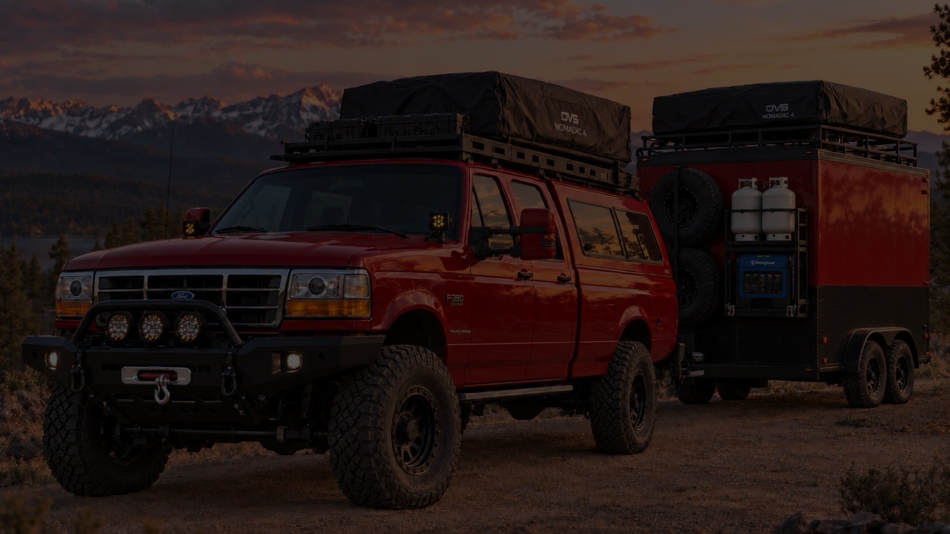 Concept view of the expedition truck and trailer